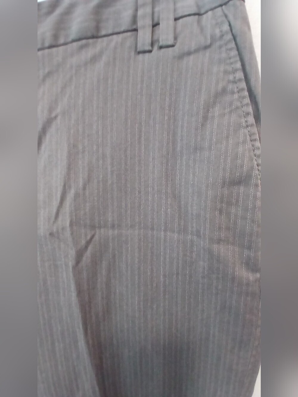 Gap Pinstripe Straight Leg Trousers Size 12 Tall Office Business Career Staple - Picture 3 of 6